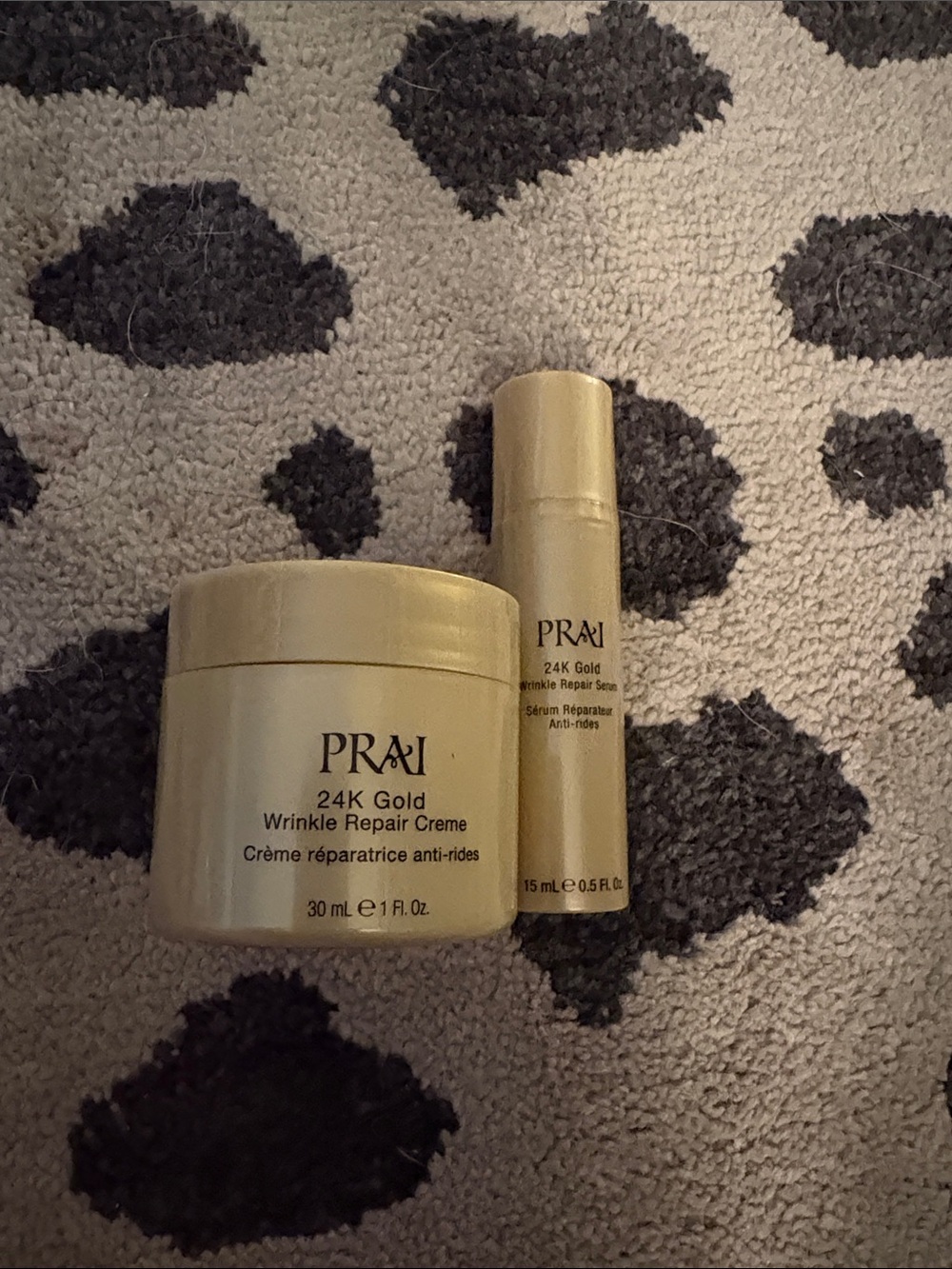 PRAI 24K Gold Wrinkle Repair Creme & Serum - Gold